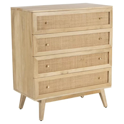 SP0302M, Commode Raphia, 5 Tiroirs, Naturel