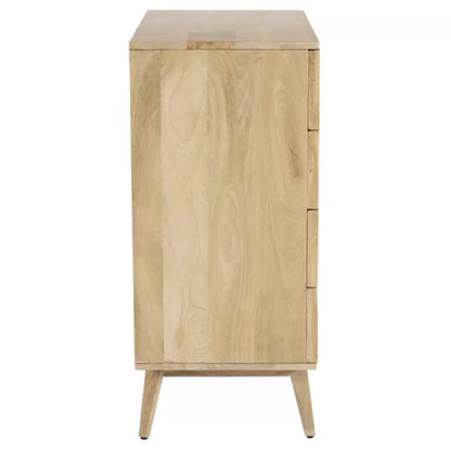 SP0302M, Commode Raphia, 5 Tiroirs, Naturel