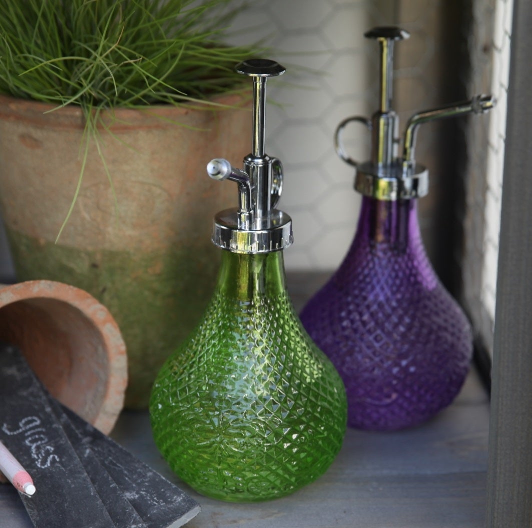 Hobnail Glass Plant Mister Vaporisateur - Petit vaporisateur pour plantes - 3 couleurs assorties