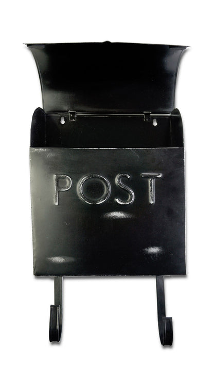 Black Rustic Euro Mailbox POST