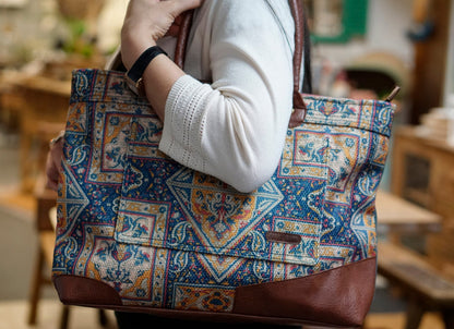 "Sac fourre-tout en toile recyclée Telegraph, jaune"