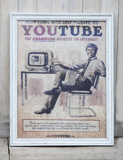 Youtube Vintage Poster Frame, 30% Off